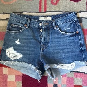 Topshop MOTO Ashley denim shorts US 2 UK 6